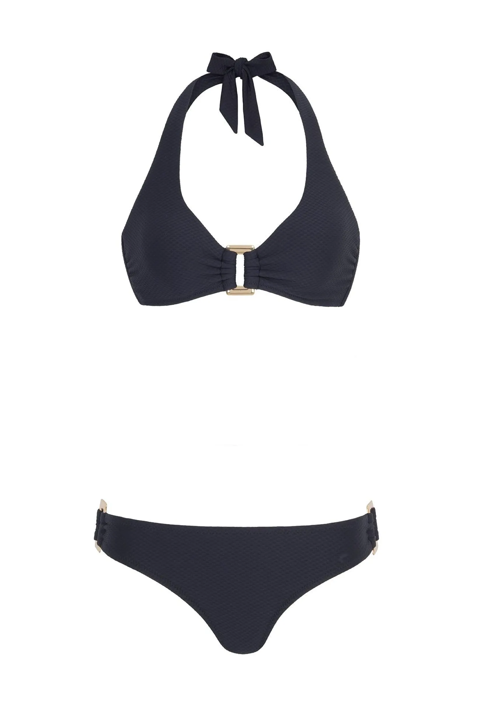 Black Rectangle Halterneck Bikini