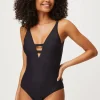 Black V-Neck Swimsuit