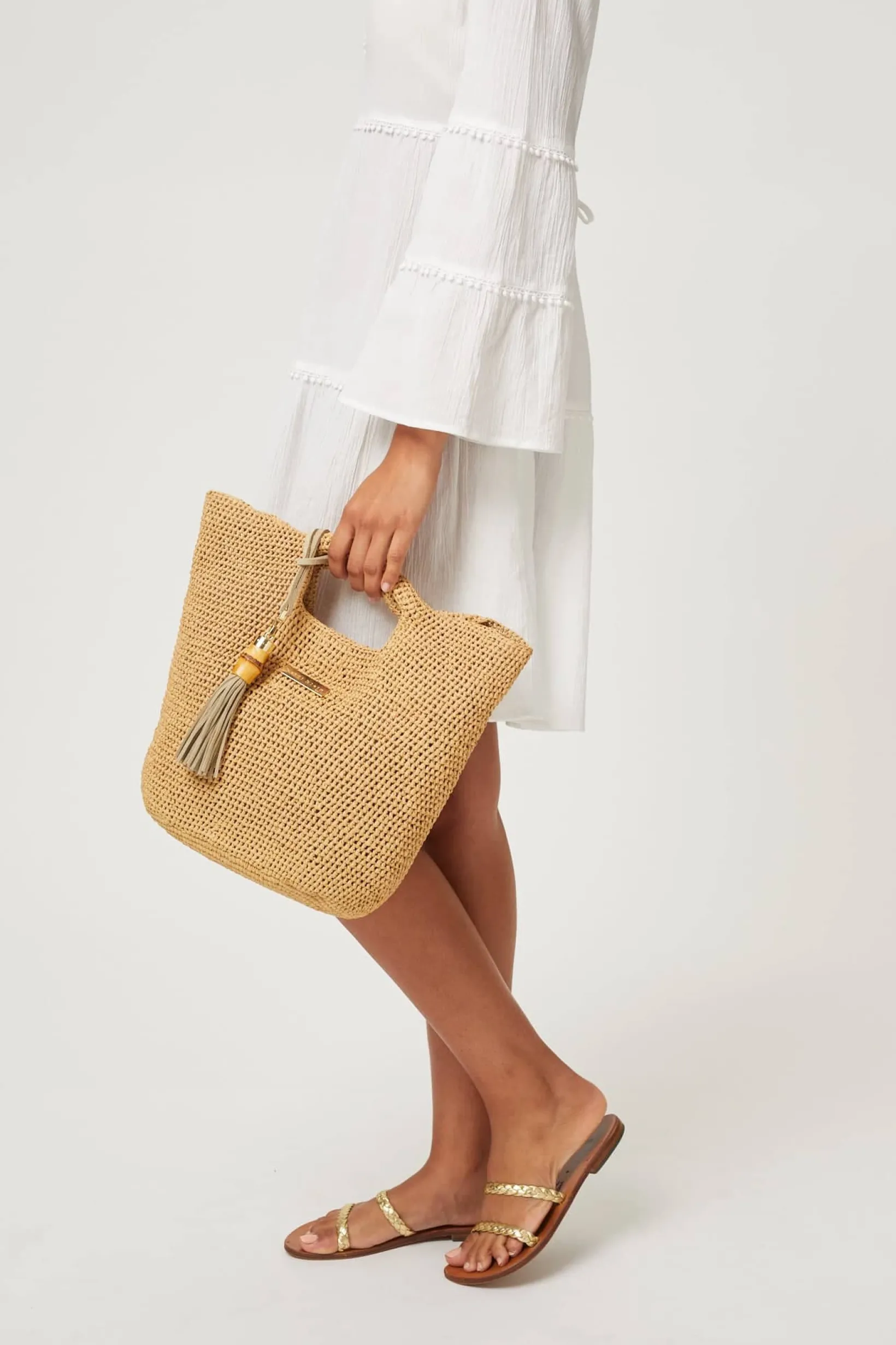 Grace Bay Mini Raffia Bucket Bag