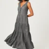 Lake Maggiore Plunge Maxi Dress