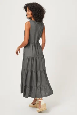 Lake Maggiore Plunge Maxi Dress