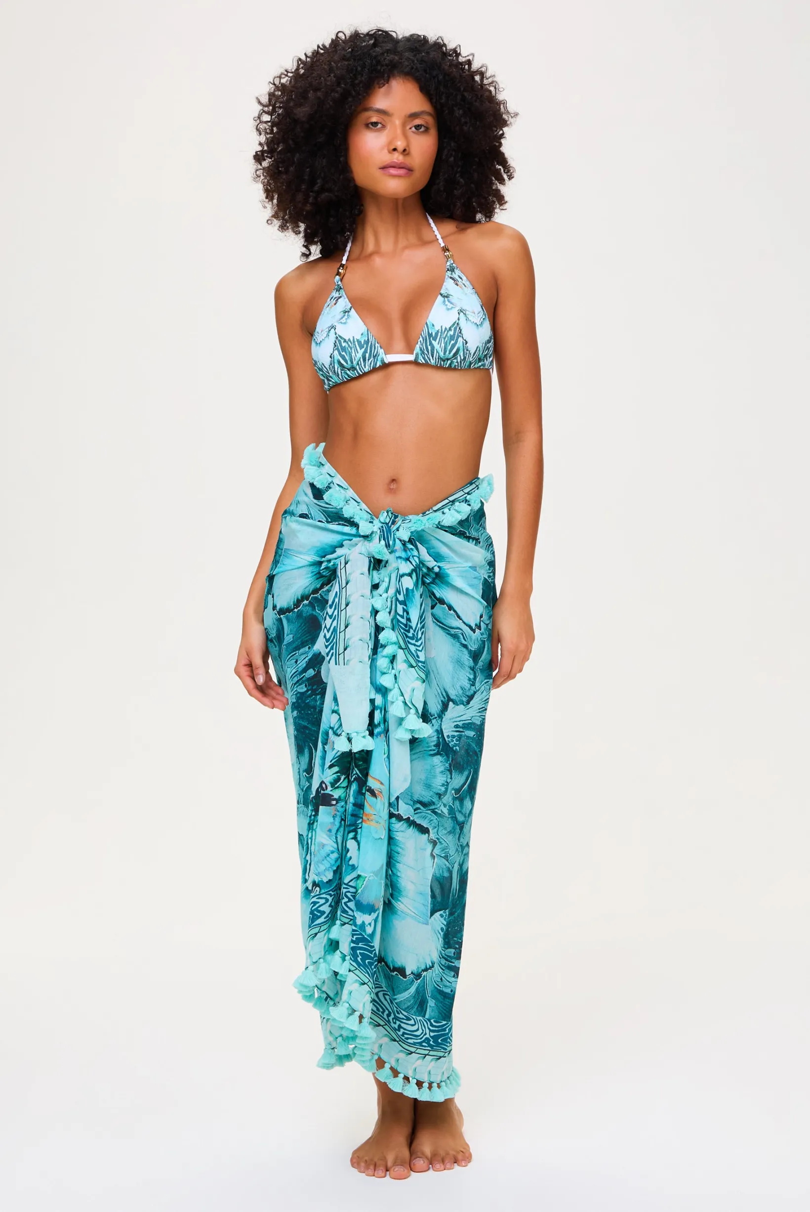 Liana Tassel Trim Sarong