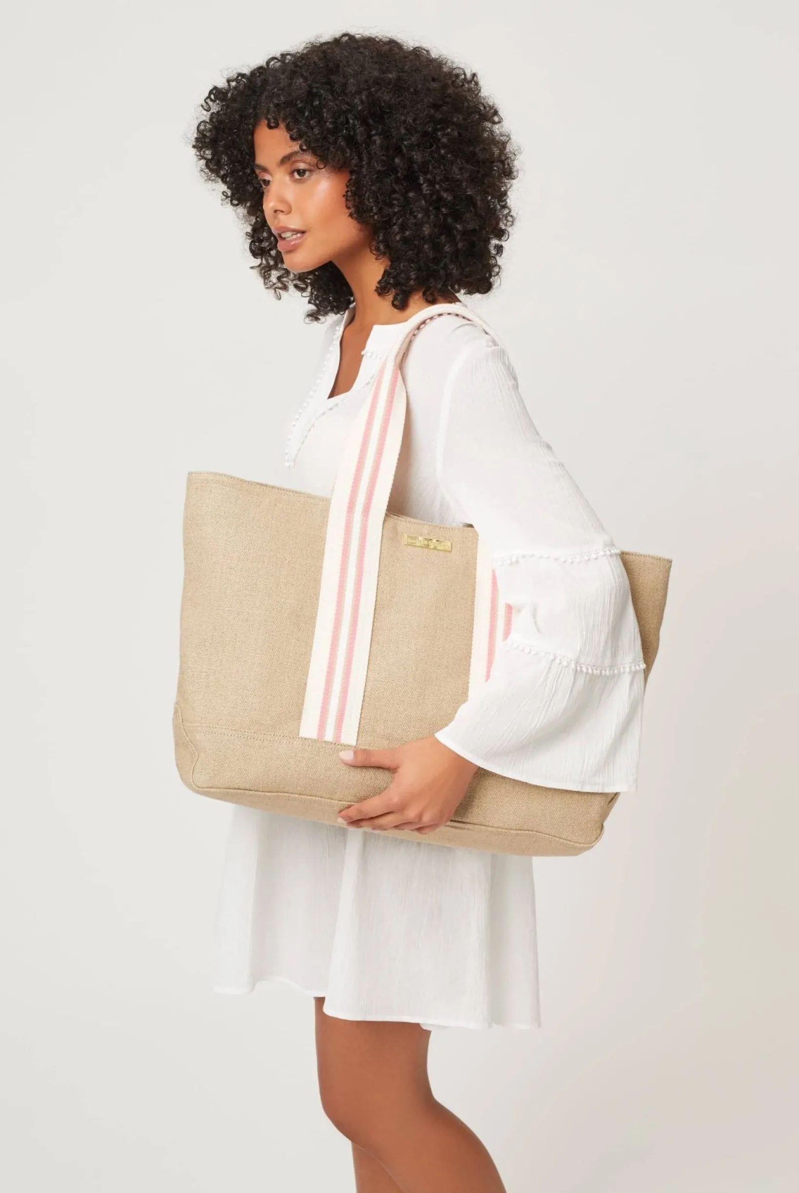 Lisbon Canvas Beach Bag