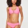 Magenta Textured U-Bar Bikini