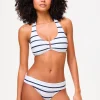 Nautical Stripe Textured U-Bar Bikini