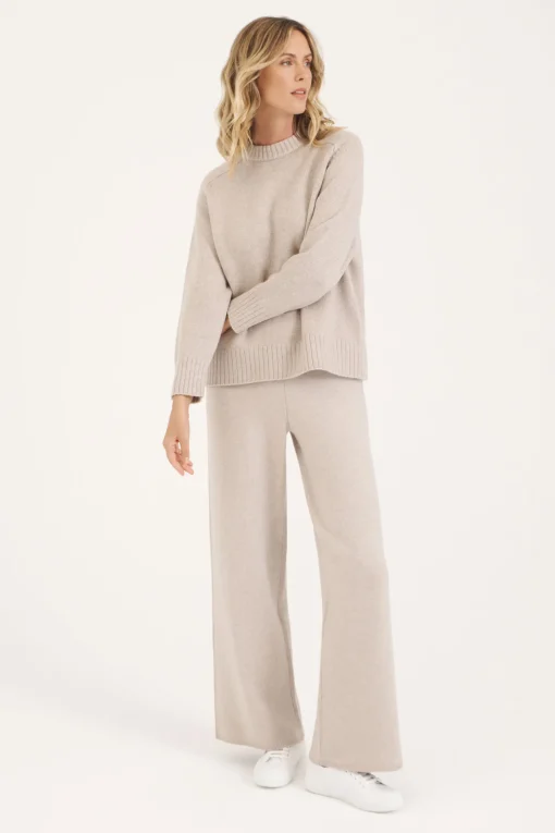Oatmeal Aspen Crew Neck Jumper
