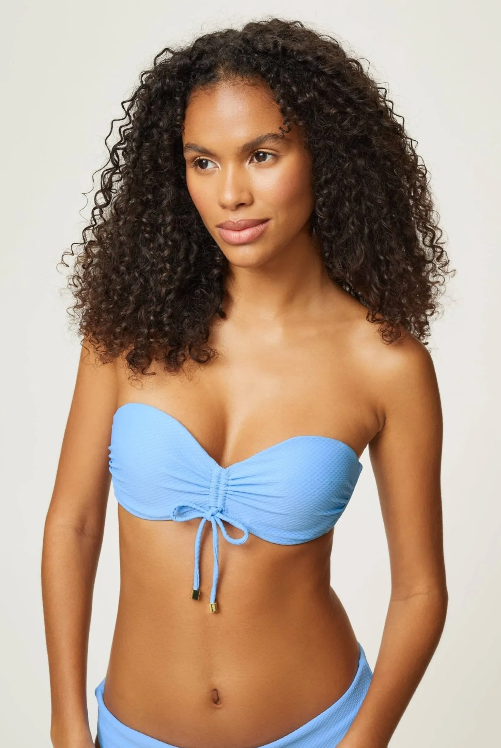 Ocean Tide Ruched Bandeau Top