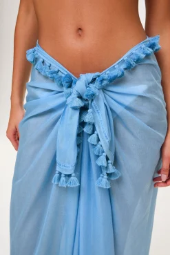 Ocean Tide Tassel Trim Sarong