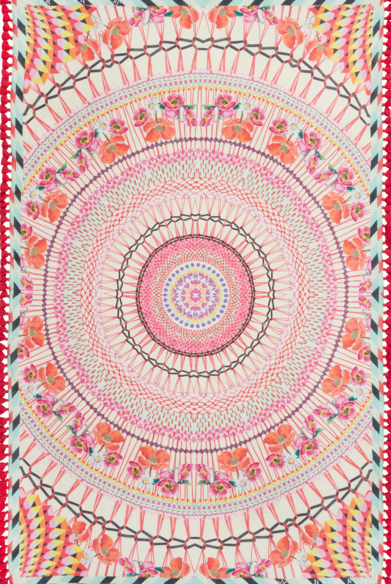 Pomegranate Tassel Trim Sarong