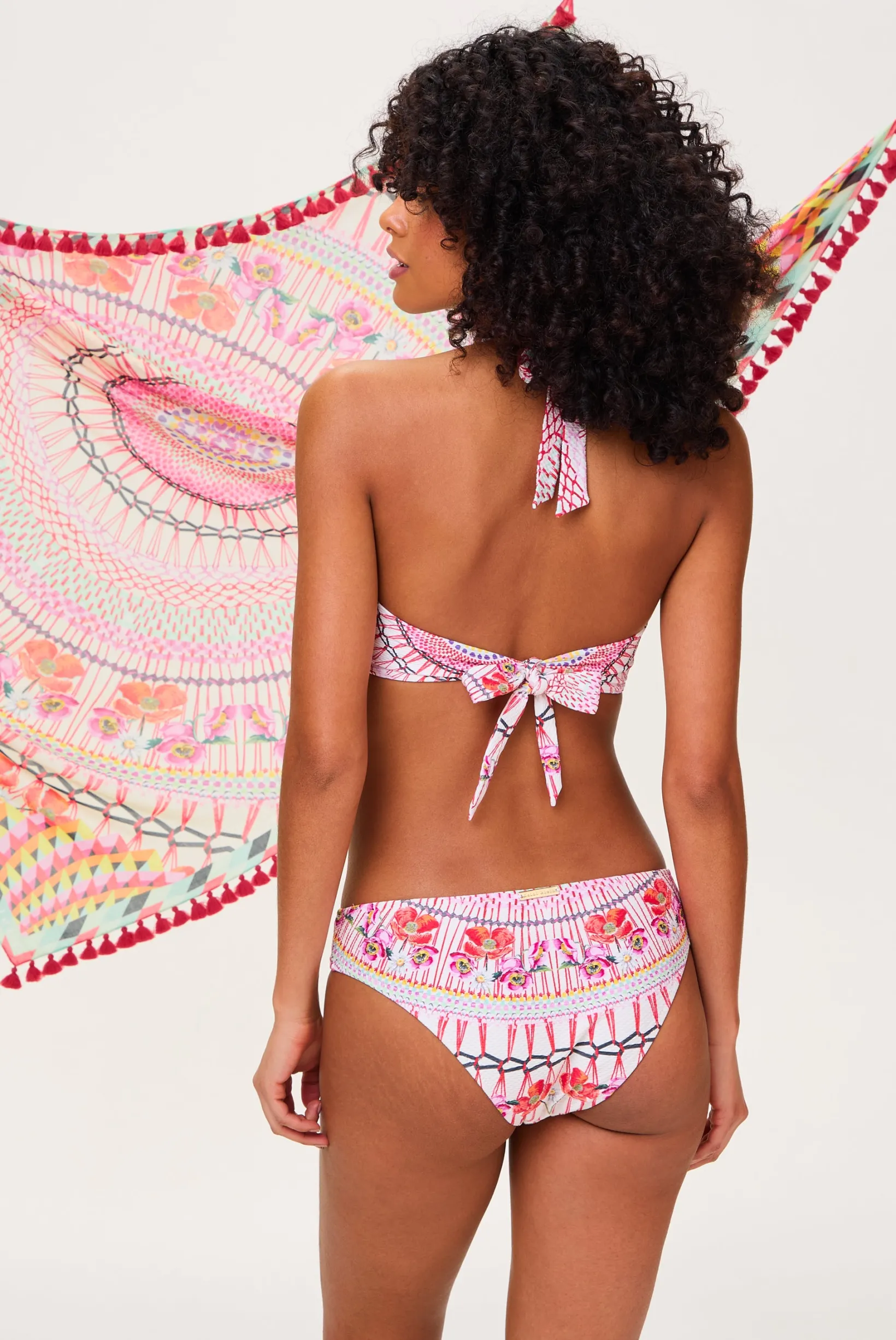 Pomegranate U-Bar Halterneck Bikini