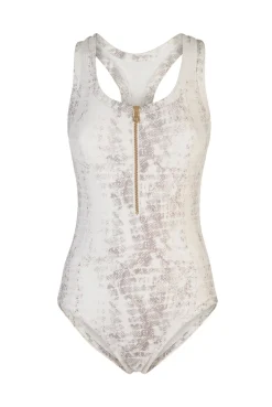 Snake Print Racerback Swimsuit