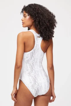 Snake Print Racerback Swimsuit