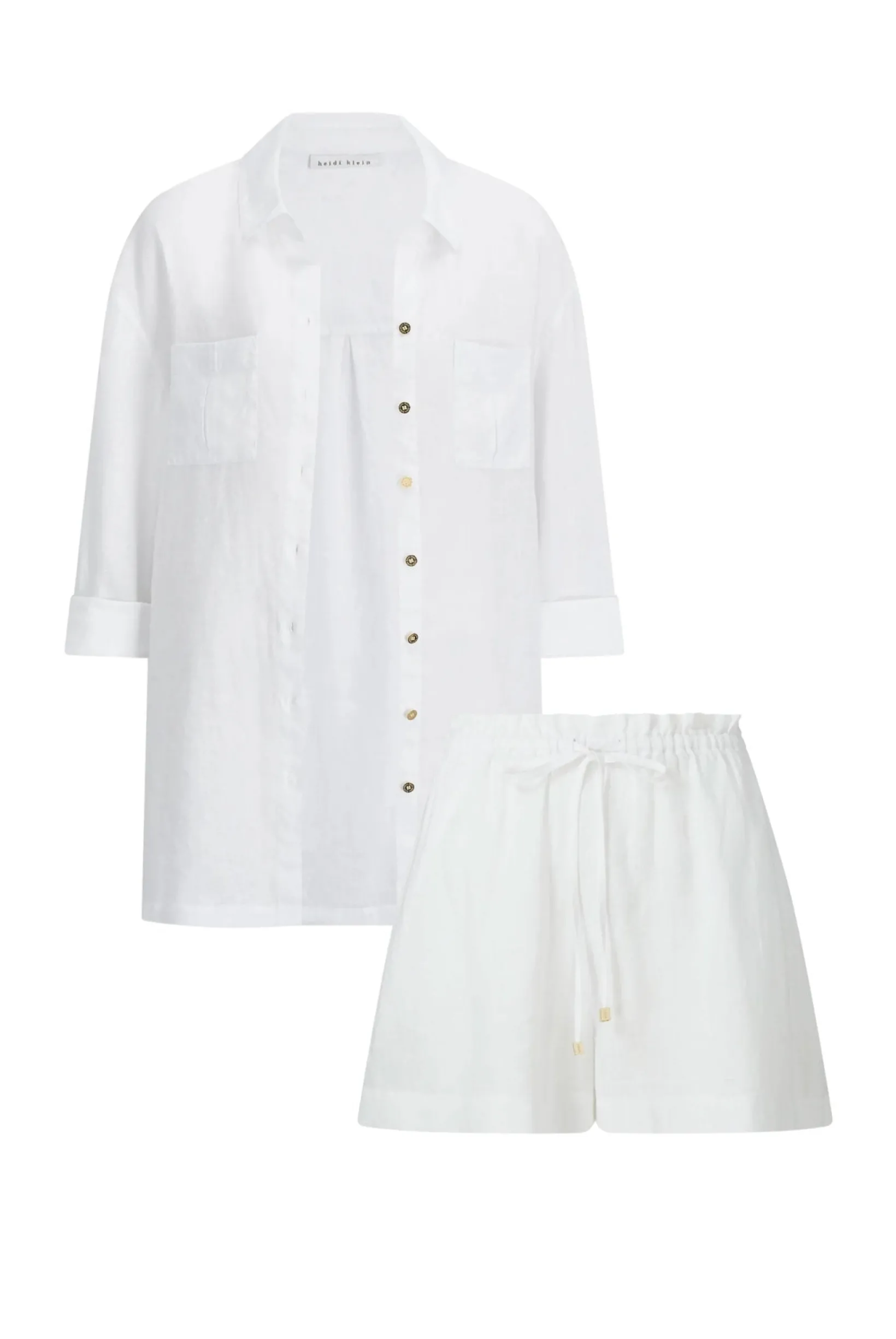 White Bay Linen Short Set