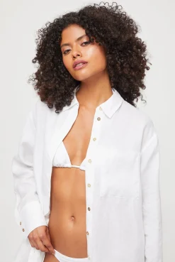 White Bay Linen Short Set